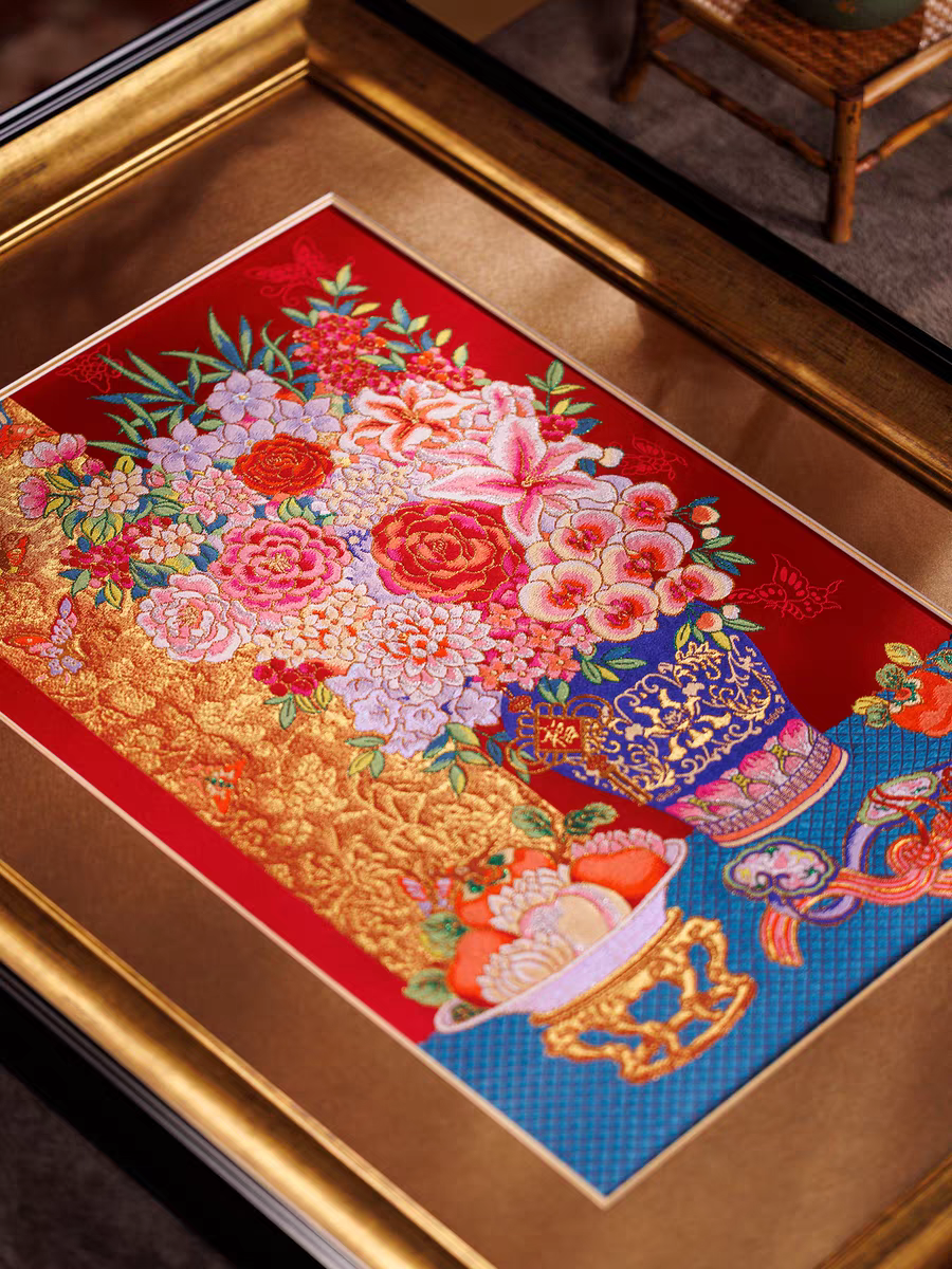 Blooming Prosperity | Chinese Original Painting | Magic Bear Art