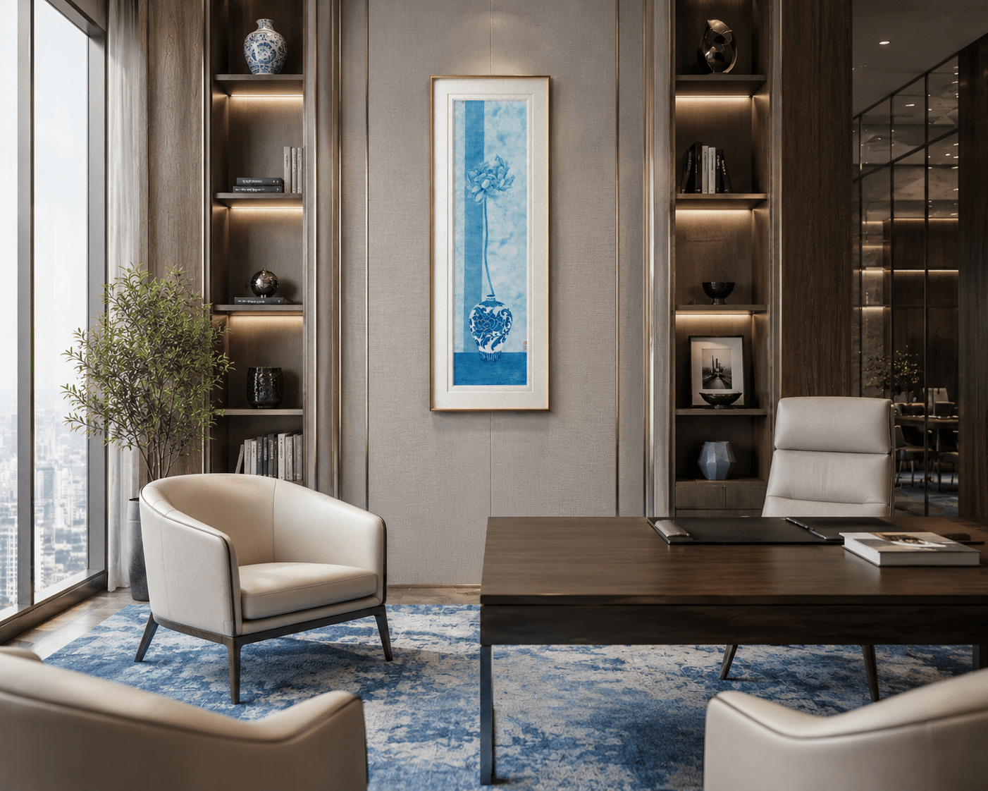 Blue Harmony | Chinese Original Painting | Magic Bear Art