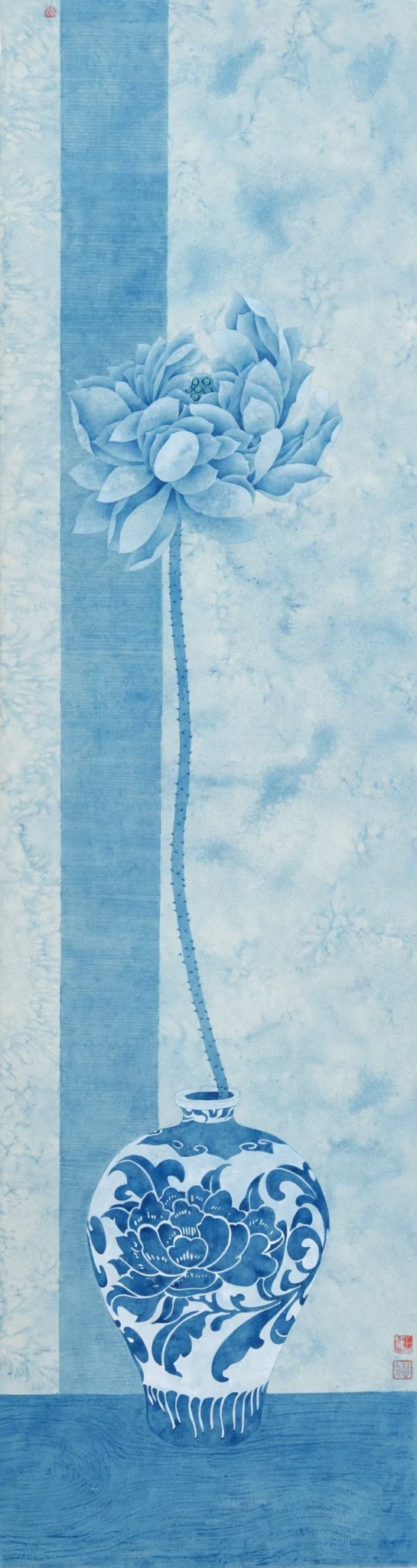 Blue Harmony | Chinese Original Painting | Magic Bear Art