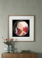 Butterfly Shadow - Ink and Color on Silk 15.7'' × 15.7'' | Chinese Original Painting | Magic Bear Art