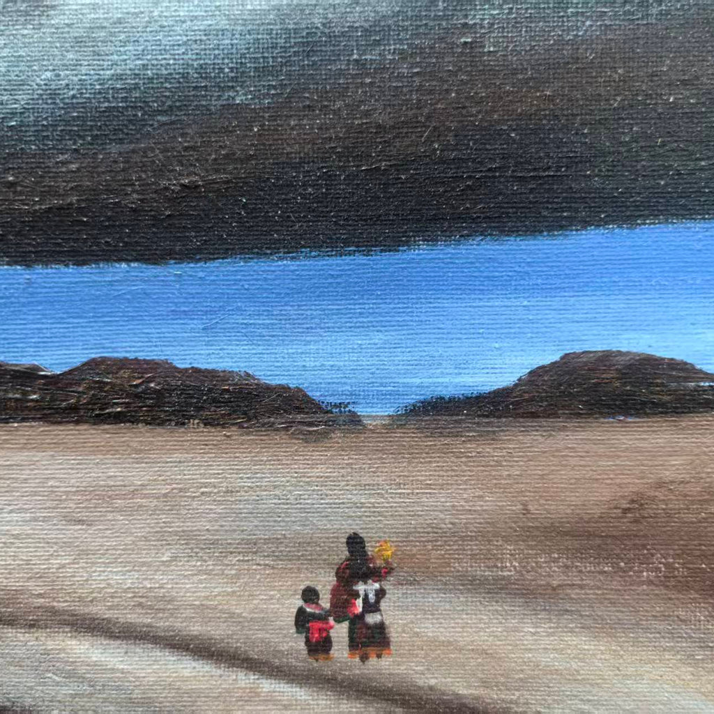 Mother and Child on the Plateau —  15.7'' × 23.6'' Small Format Oil