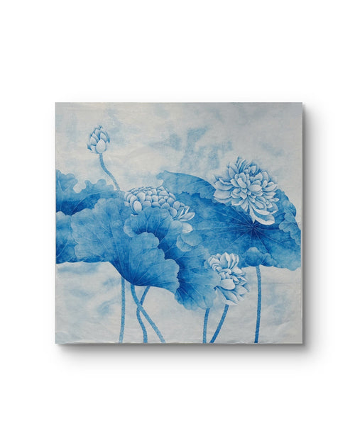 Celestial Lotus | Chinese Original Painting | Magic Bear Art