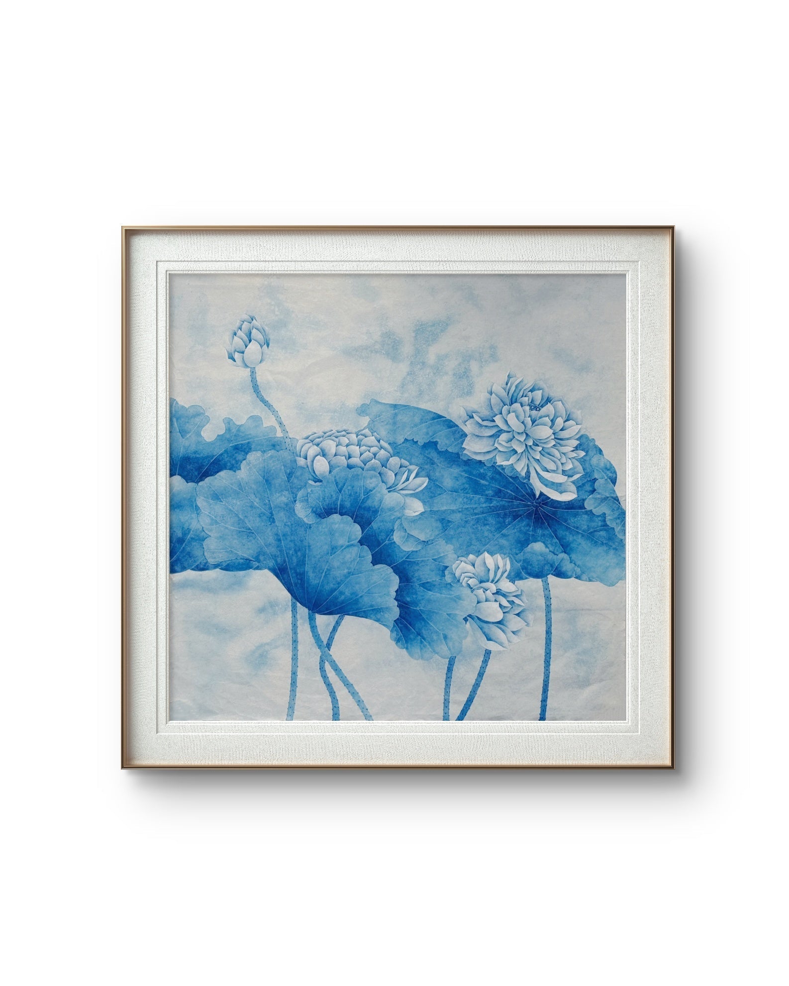 Celestial Lotus | Chinese Original Painting | Magic Bear Art