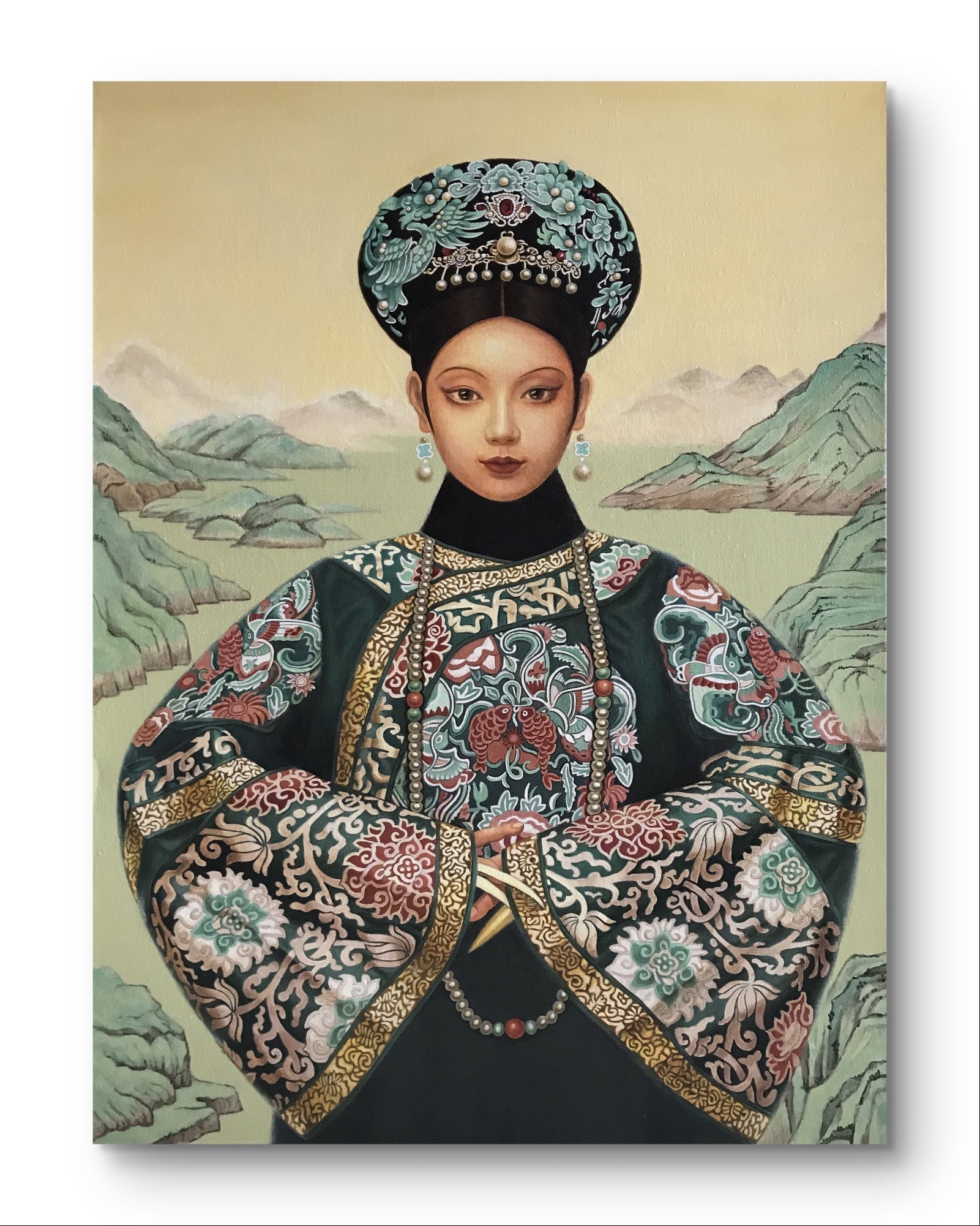 Chinese Empress Dowager Cixi - Oil on Canvas 31.5'' × 23.6'' | Chinese Original Painting | Magic Bear Art