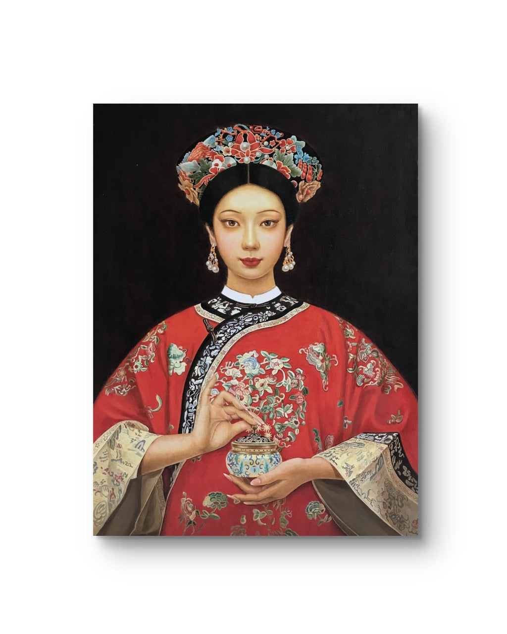 Chinese Qing Dynasty Lady | Chinese Original Painting | Magic Bear Art