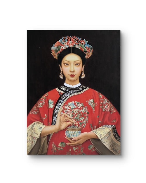Chinese Qing Dynasty Lady | Chinese Original Painting | Magic Bear Art