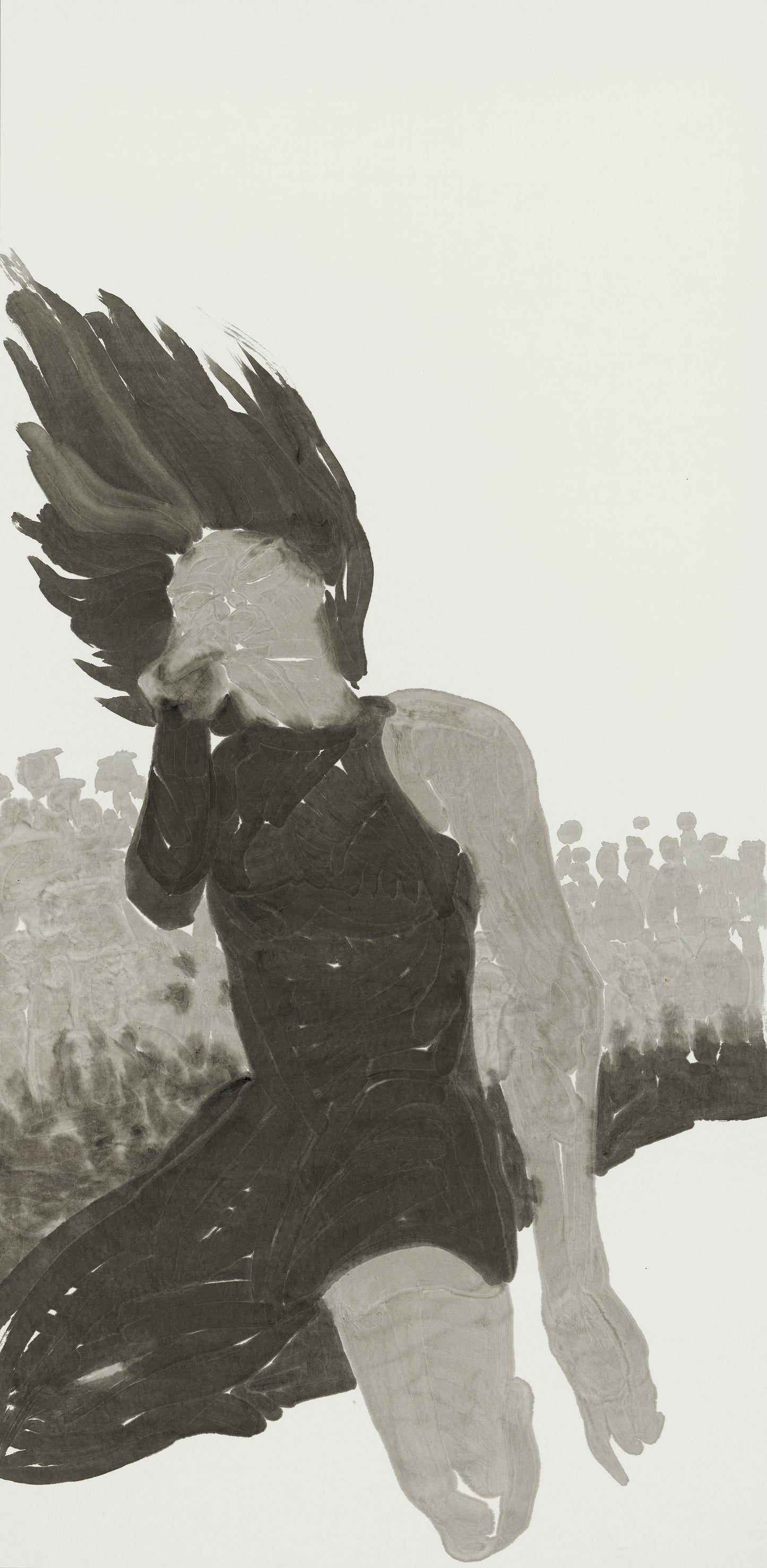 He Jun | Shout — Large Format Contemporary Chinese Ink Painting