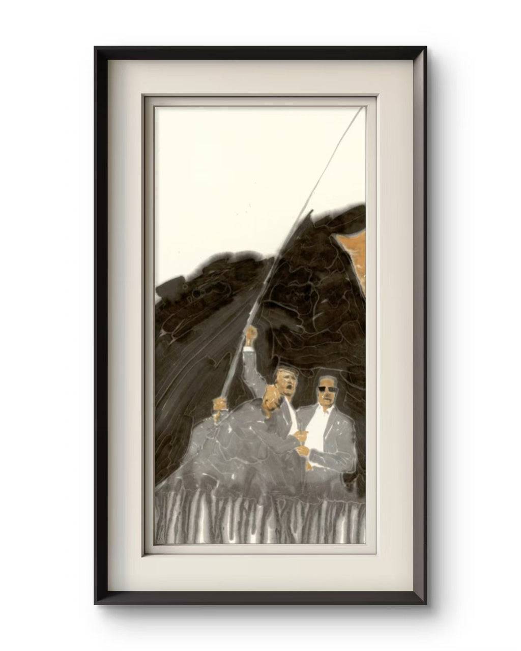 Donald John Trump - Ink Painting 54.3'' × 26.8'' | Chinese Original Painting | Magic Bear Art