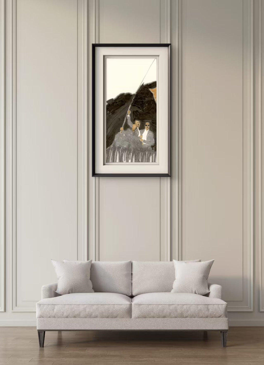 Donald John Trump - Ink Painting 54.3'' × 26.8'' | Chinese Original Painting | Magic Bear Art