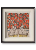 Don’t Lie to Me - Chinese Ink & Color 23.6″ × 23.6″ | Chinese Original Painting | Magic Bear Art
