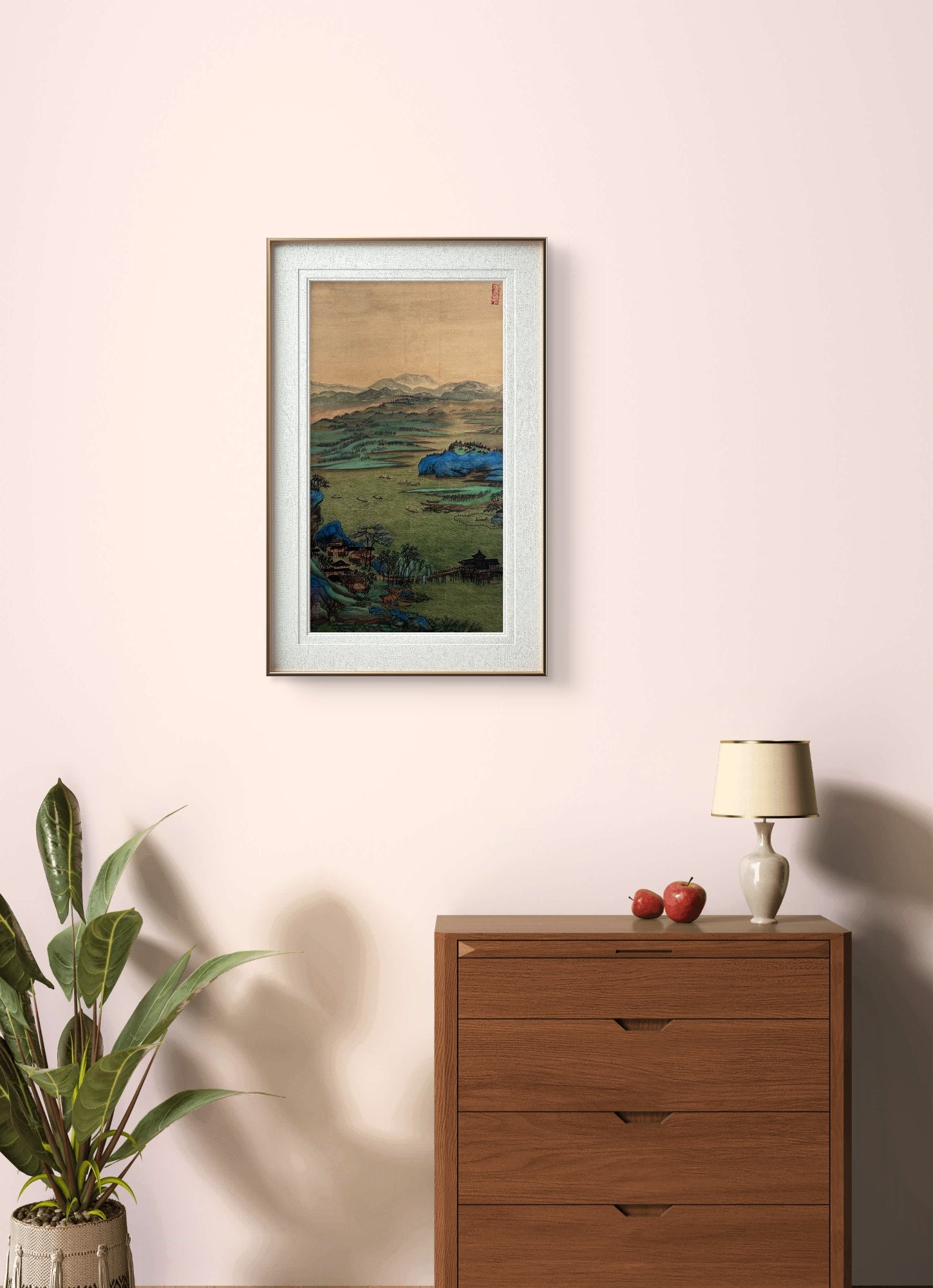 Emerald Waters at Dusk | Chinese Original Painting | Magic Bear Art