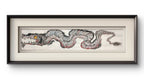 Fallen Dragon - Ink and Color 27.6'' × 5.9'' | Chinese Original Painting | Magic Bear Art