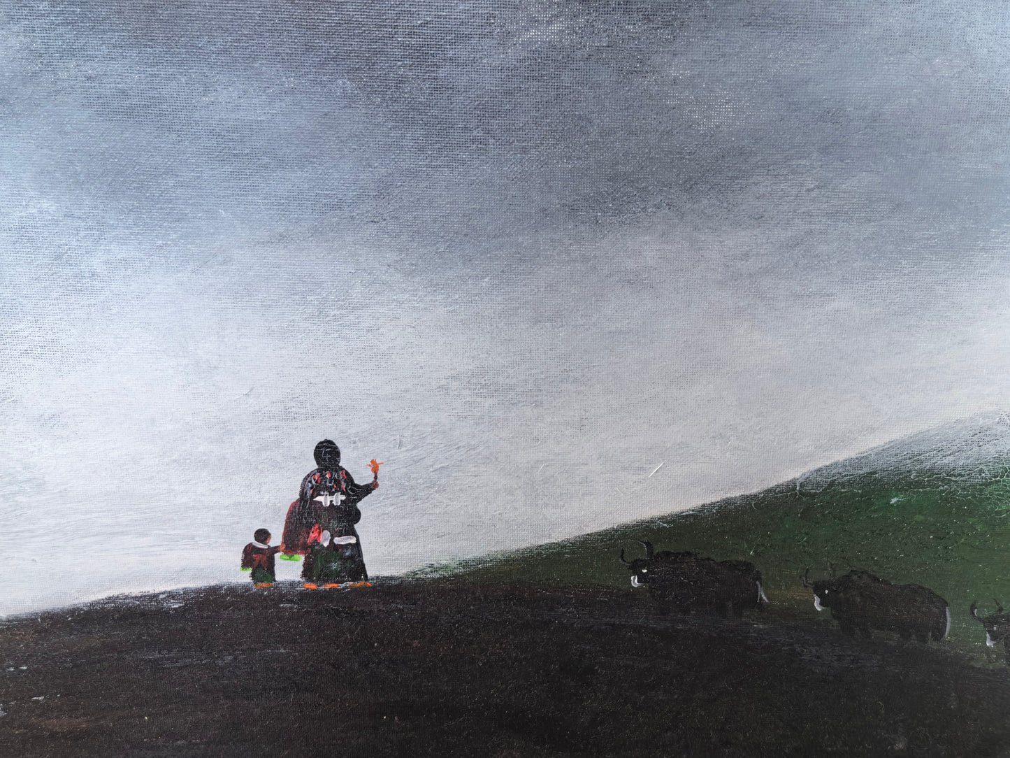 Tibetan Mother and Child— The Gaze Upon Tibet Series, Small Format Oil