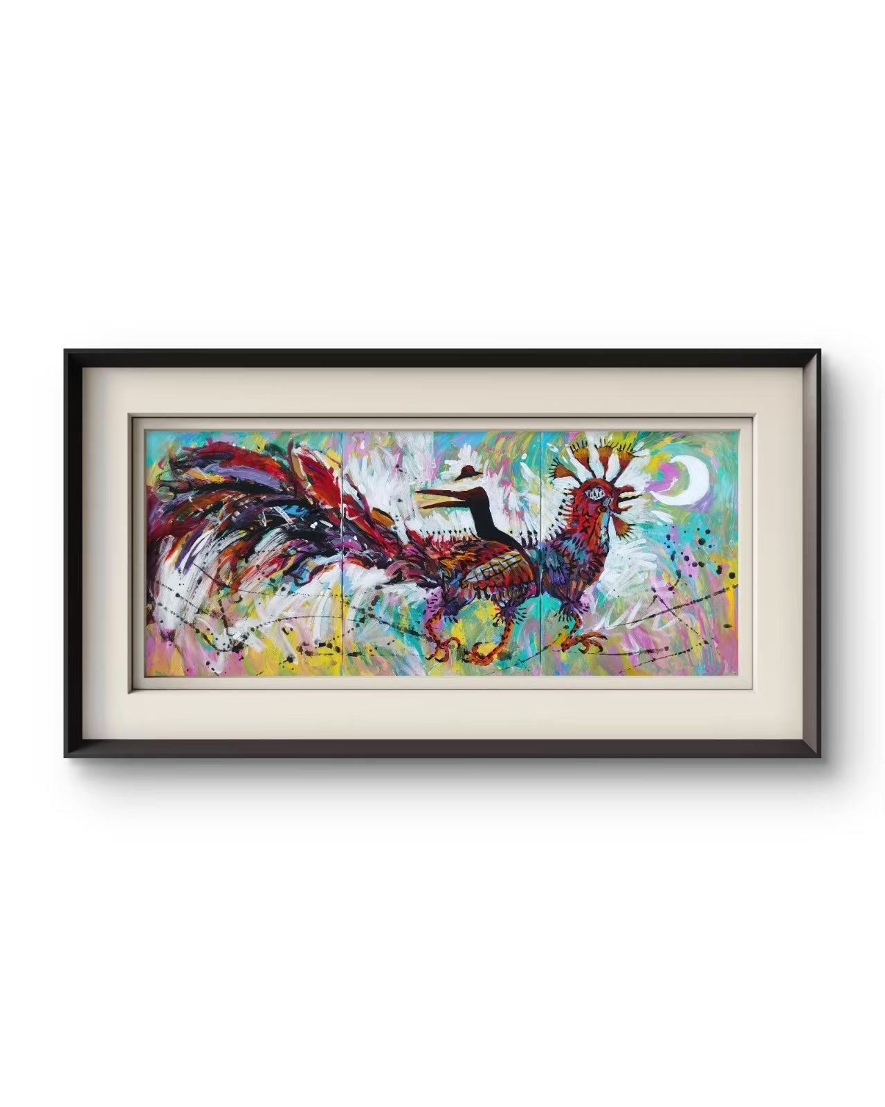Flying Day - Acrylic on Canvas 47.2'' × 19.7'' | Chinese Original Painting | Magic Bear Art