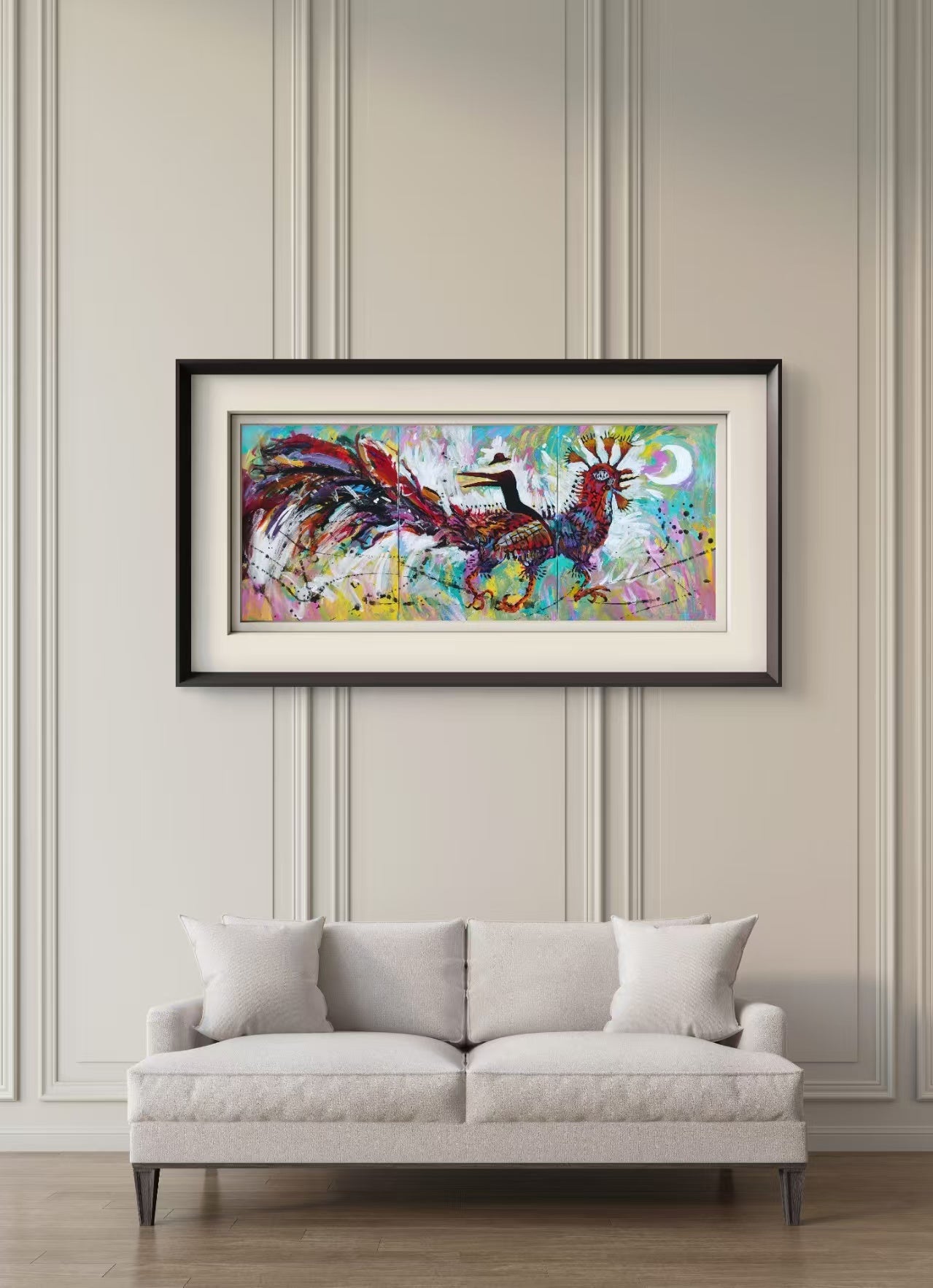 Flying Day - Acrylic on Canvas 47.2'' × 19.7'' | Chinese Original Painting | Magic Bear Art