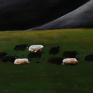 Gaze Upon Tibet Series | Large - Scale 59" × 78.7" | Original Painting by Chinese Artist | Magic Bear Art