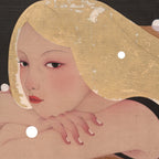 Golden Years - Ink and Color on Silk 19.7'' × 19.7'' | Chinese Original Painting | Magic Bear Art