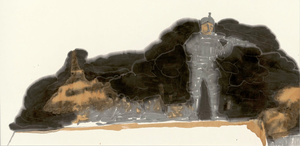 He Jun | Shout - 54.3'' × 26.8'' | Original Painting by Chinese Artist | Magic Bear Art