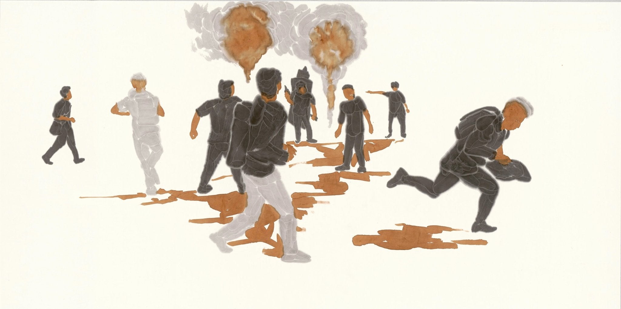 He Jun | Shout - 54.3'' × 26.8'' | Original Painting by Chinese Artist | Magic Bear Art