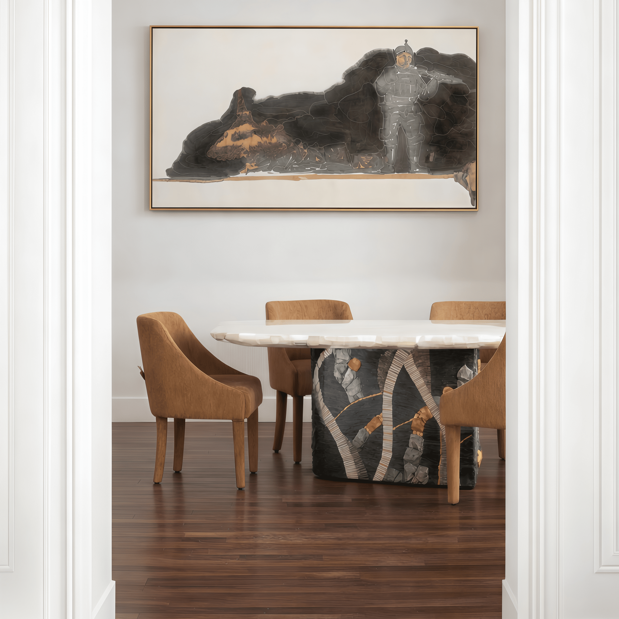 He Jun | Shout - 54.3'' × 26.8'' | Original Painting by Chinese Artist | Magic Bear Art