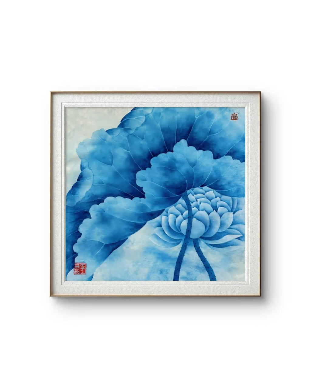 Hidden Lotus | Chinese Original Painting | Magic Bear Art