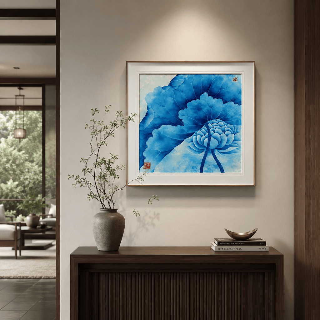 Hidden Lotus | Chinese Original Painting | Magic Bear Art