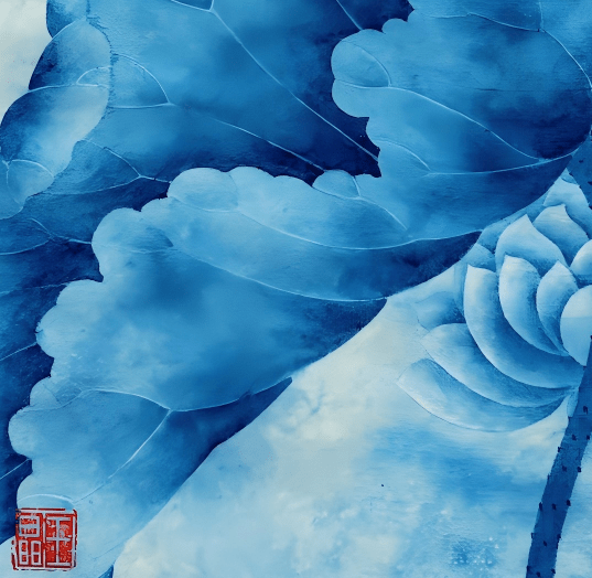 Hidden Lotus | Chinese Original Painting | Magic Bear Art