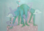 I Saw the Universe - Oil on Canvas 27.6'' × 19.7'' | Chinese Original Painting | Magic Bear Art