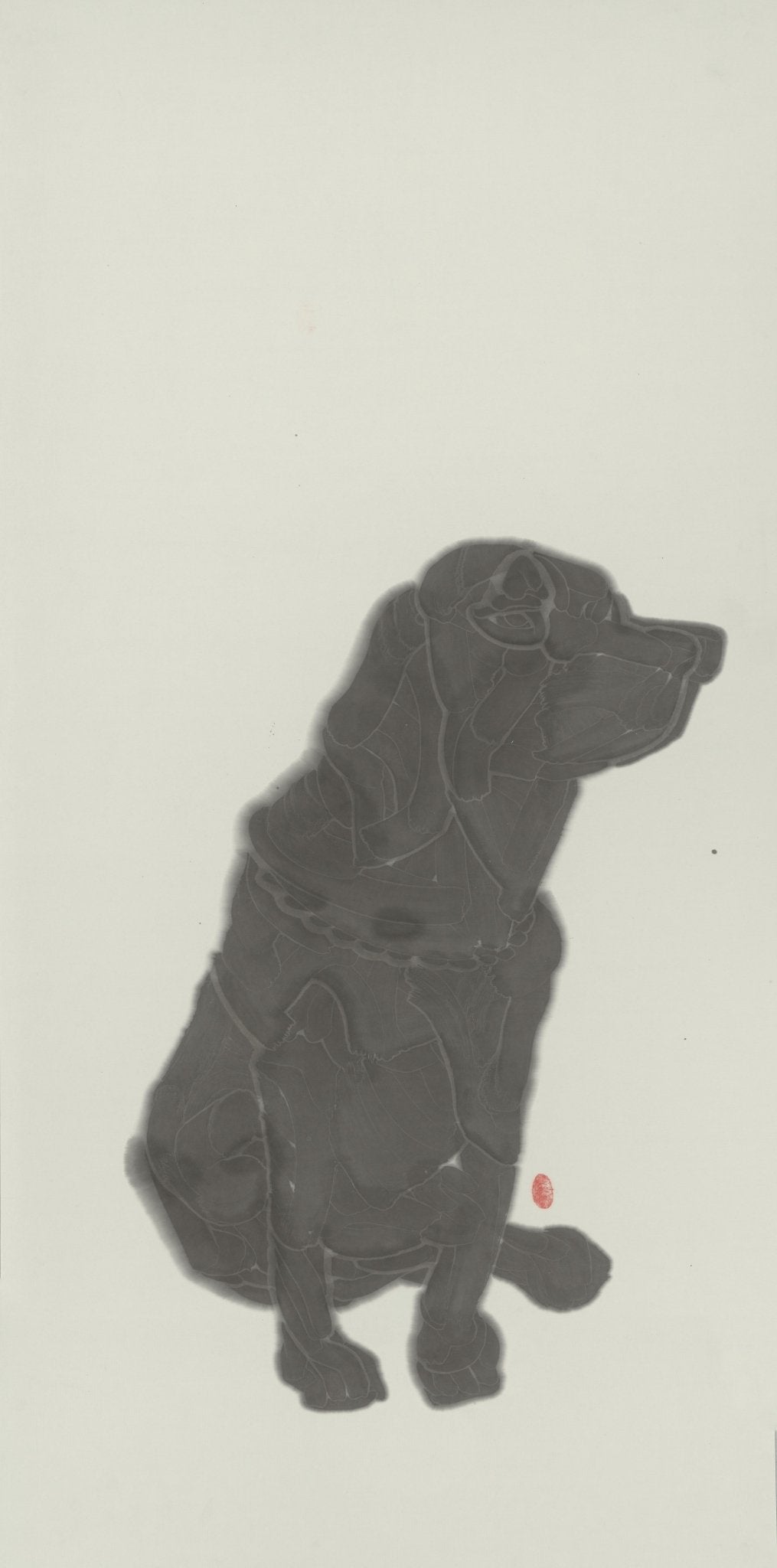 Ink Dog - 54.3'' × 26.8'' | Chinese Original Painting | Magic Bear Art