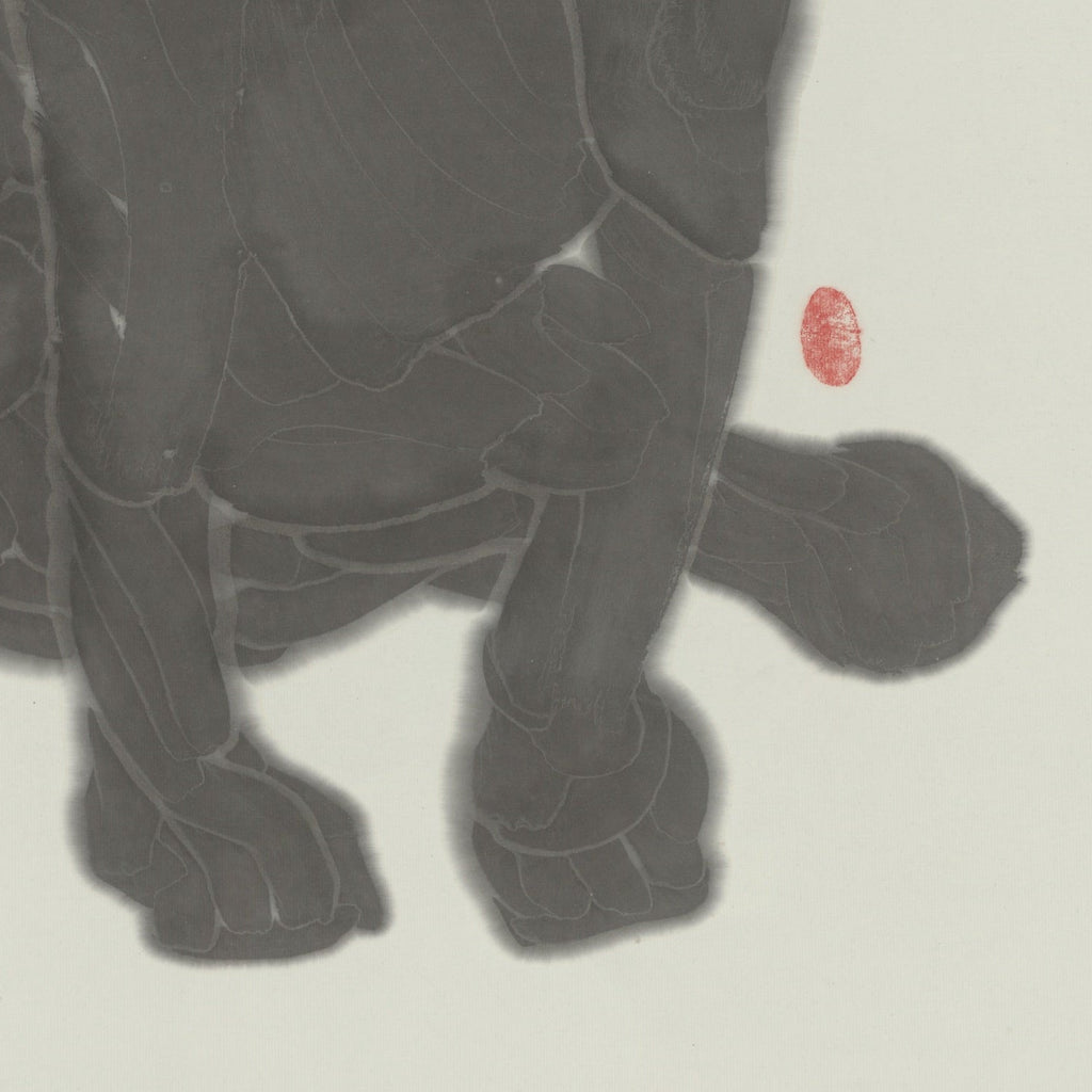 Ink Dog - 54.3'' × 26.8'' | Chinese Original Painting | Magic Bear Art