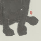 Ink Dog - 54.3'' × 26.8'' | Chinese Original Painting | Magic Bear Art