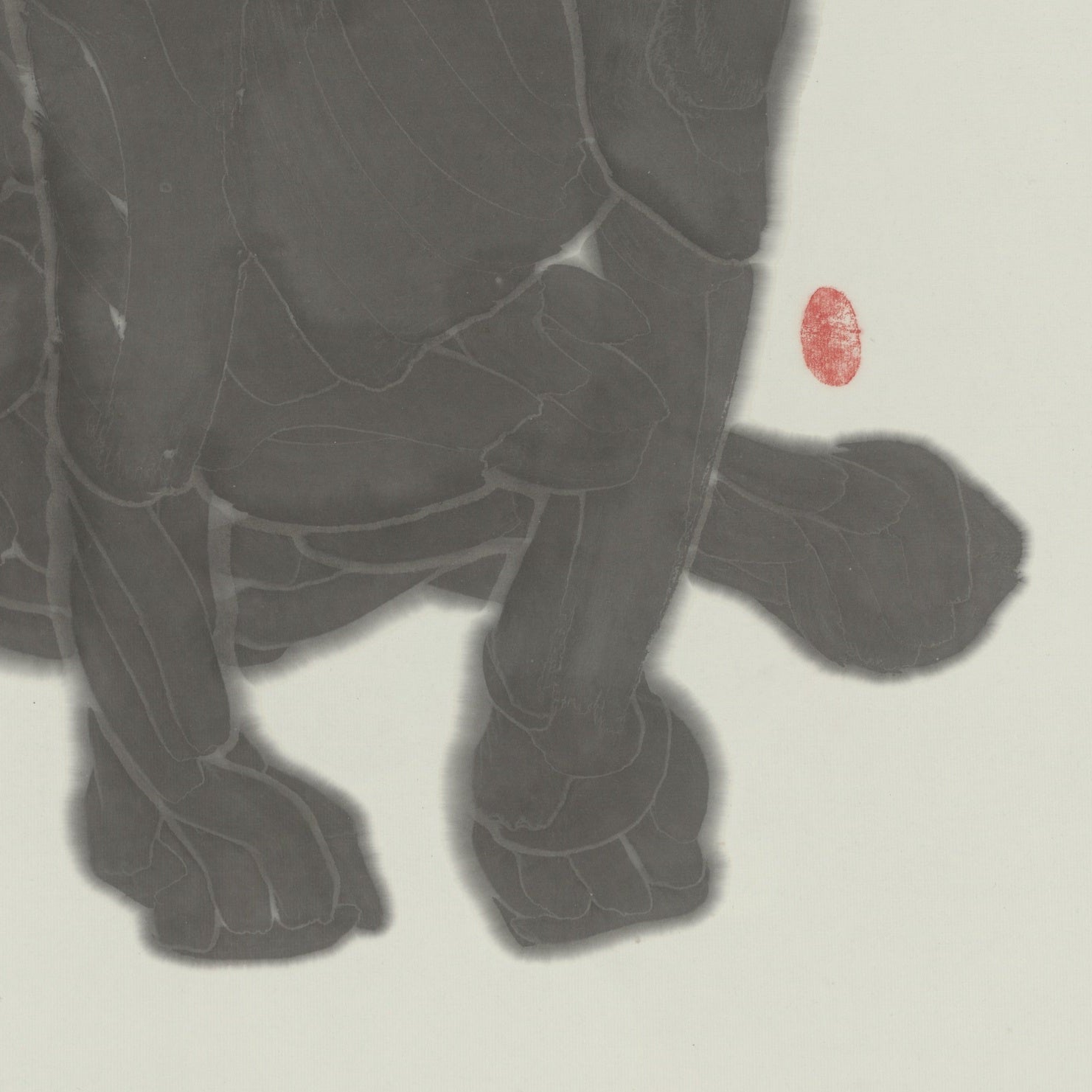 Ink Dog - 54.3'' × 26.8'' | Chinese Original Painting | Magic Bear Art