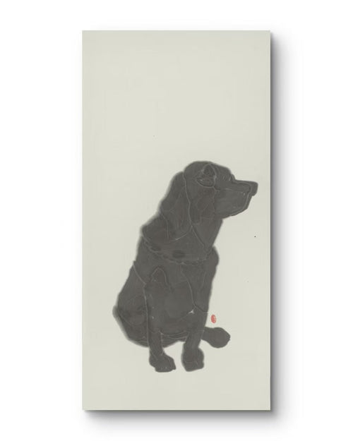 Ink Dog - Chinese ink painting 54.3'' × 26.8'' | Chinese Original Painting | Magic Bear Art