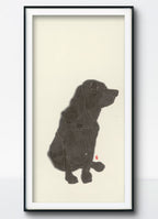 Ink Dog - Chinese ink painting 54.3'' × 26.8'' | Chinese Original Painting | Magic Bear Art