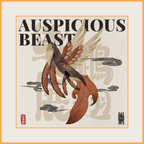 Kunpeng (Chinese Mythical Beast) - silk wall art 19.7'' × 19.7'' | Original Painting by Chinese Artist | Magic Bear Art