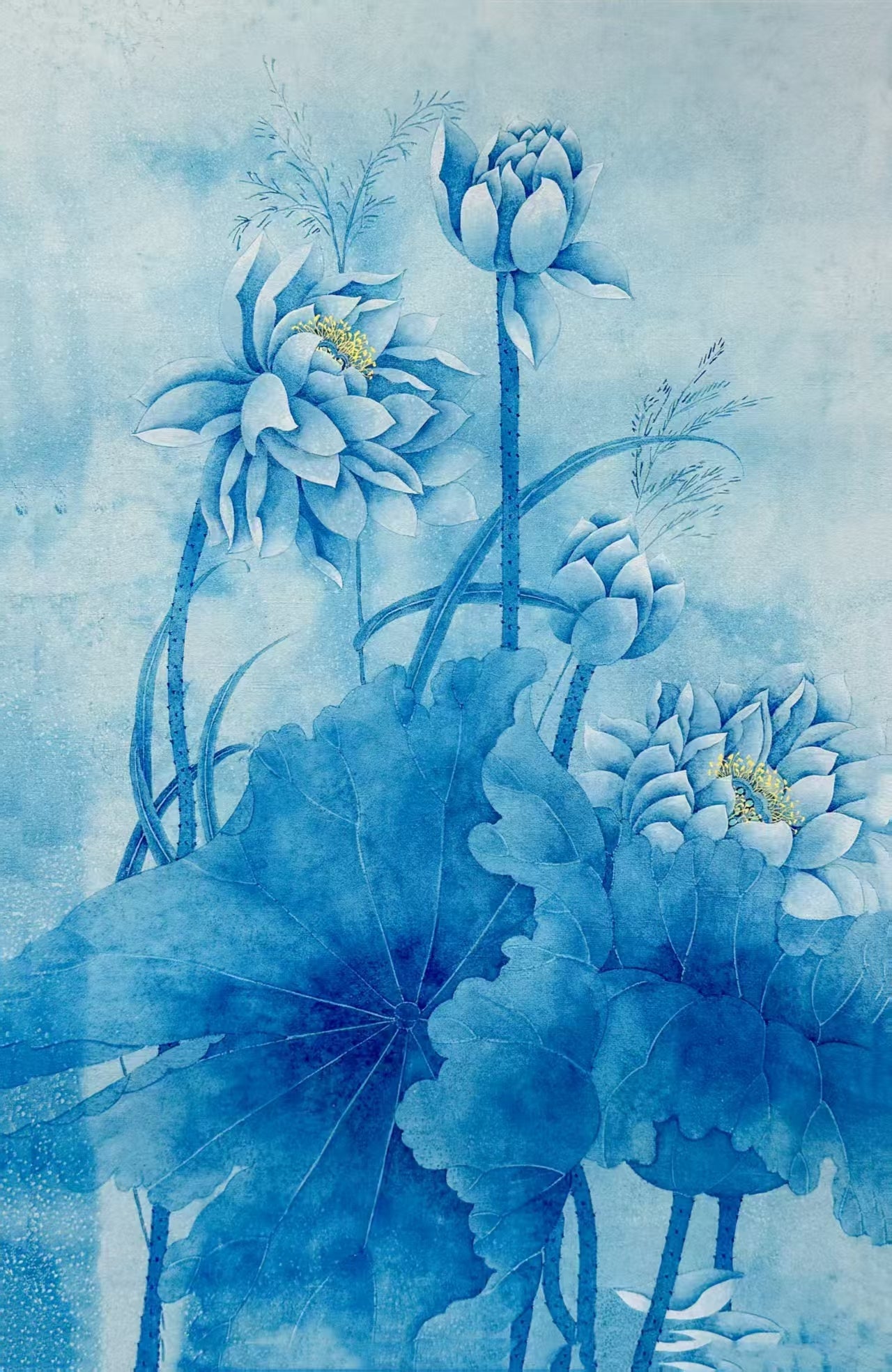 Lotus in Stillness | Chinese Original Painting | Magic Bear Art