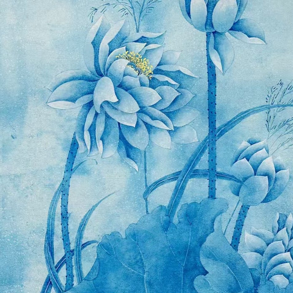 Lotus in Stillness | Chinese Original Painting | Magic Bear Art