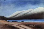 Mother and Child on the Plateau — 15.7'' × 23.6'' Small Format Oil | Original Painting by Chinese Artist | Magic Bear Art
