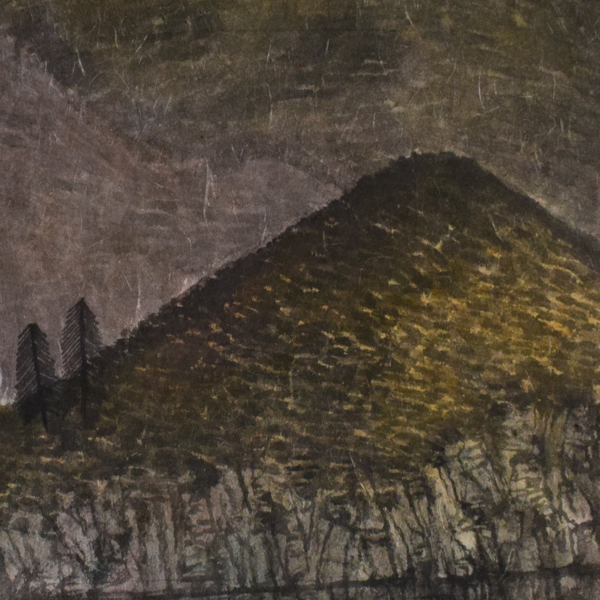 Night Wind—Ink on Xuan Paper, 13.8''× 13.8'' | Original Painting by Chinese Artist | Magic Bear Art