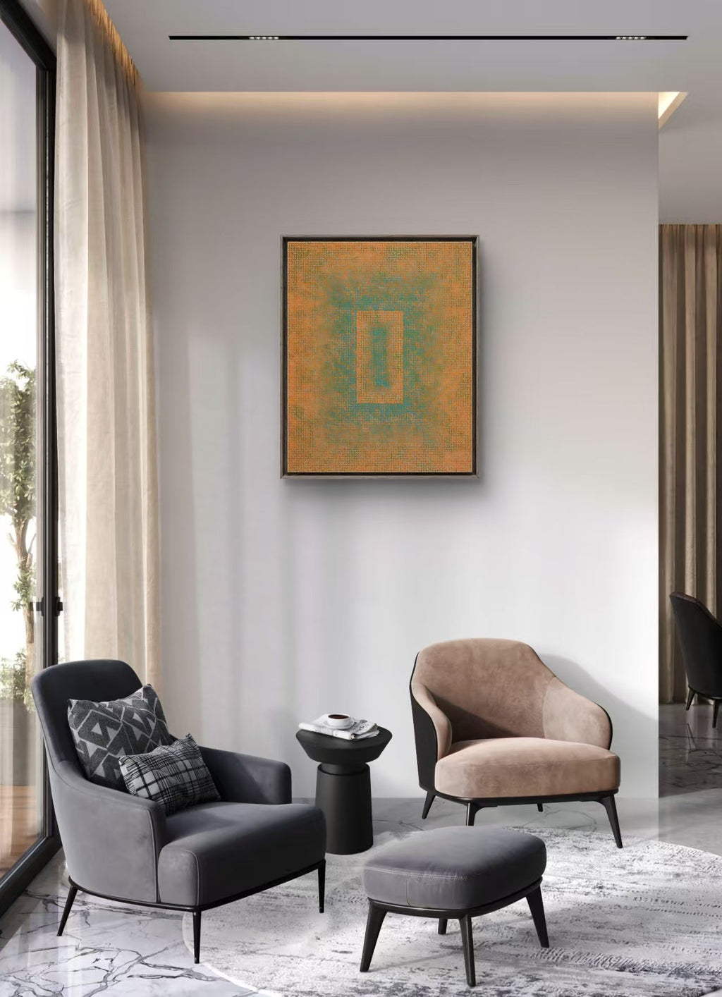 Nine Odes Series No. 4 - Oil on Canvas 39.4'' × 31.5'' | Chinese Original Painting | Magic Bear Art