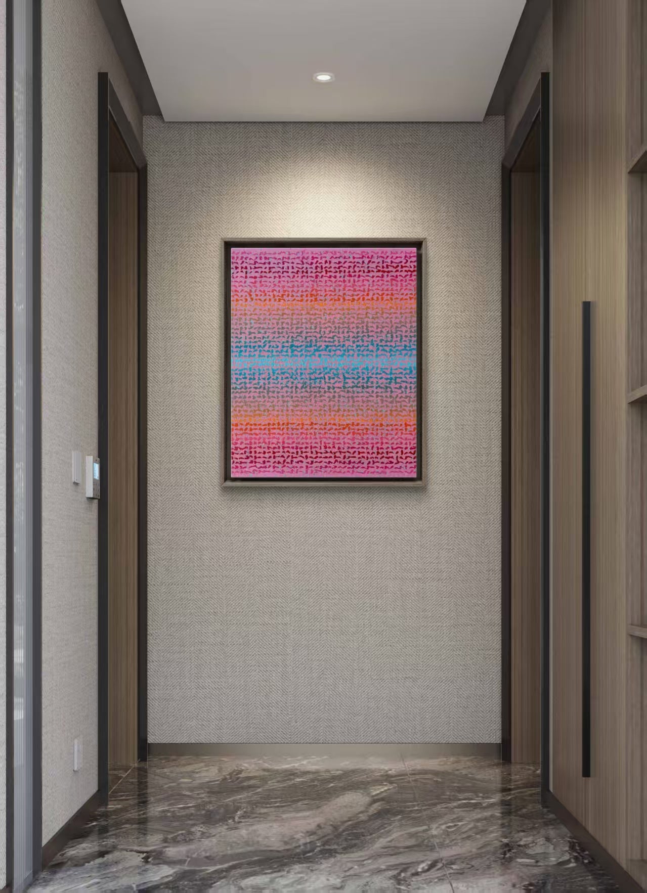 Peach Blossom Spring Series No. 9 - Oil on Canvas 15.7'' × 19.7'' | Chinese Original Painting | Magic Bear Art