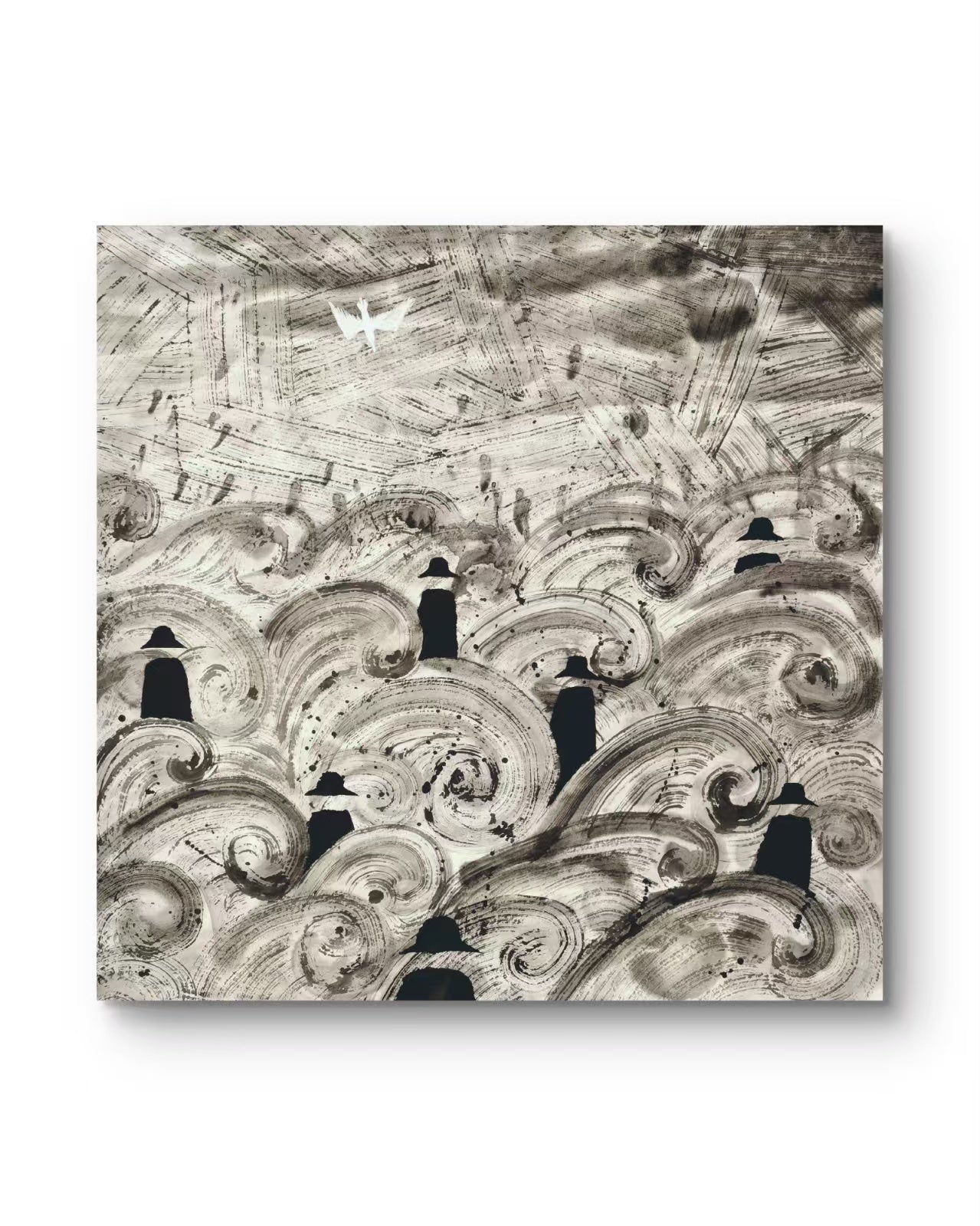 Phantoms of the Sea - Chinese Ink 29.1'' × 27.6'' | Chinese Original Painting | Magic Bear Art