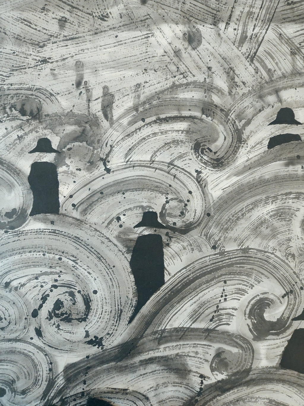 Phantoms of the Sea - Chinese Ink on Paper 29.1'' × 27.6'' | Chinese Original Painting | Magic Bear Art