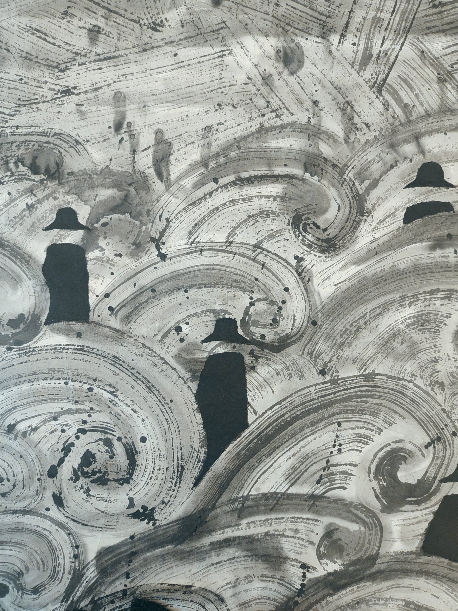 Phantoms of the Sea - Chinese Ink on Paper 29.1'' × 27.6'' | Chinese Original Painting | Magic Bear Art