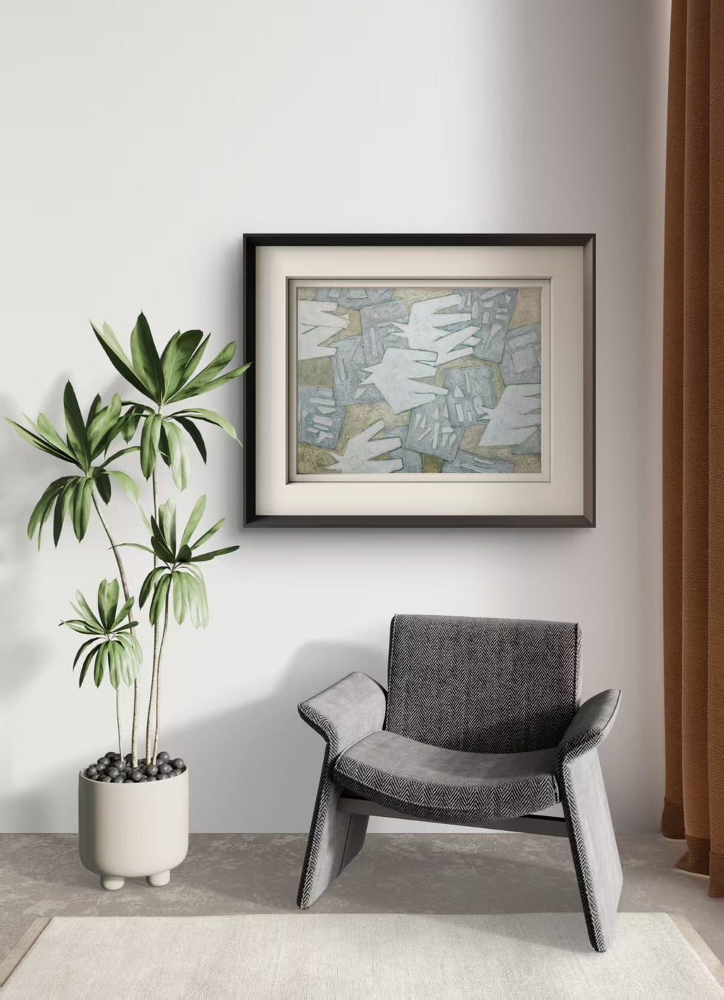 Plateau - Oil on Canvas 31.5'' × 23.6'' | Chinese Original Painting | Magic Bear Art