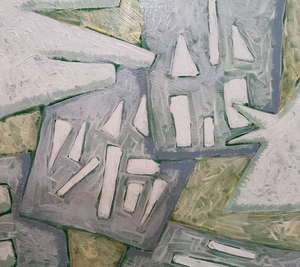 Plateau - Oil on Canvas 31.5'' × 23.6'' | Chinese Original Painting | Magic Bear Art