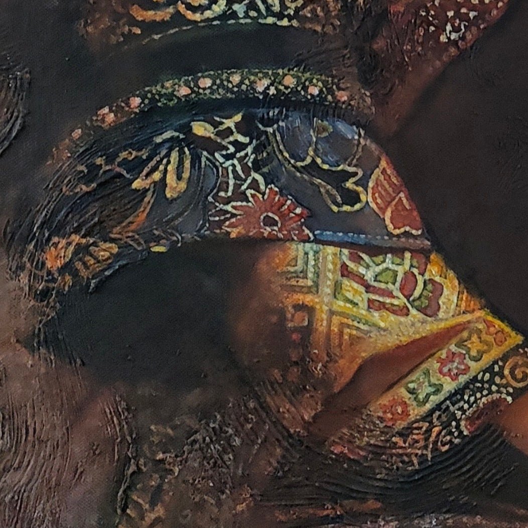 Portrait of a Wealthy Merchant Woman in the Late Qing Dynasty  | Original Painting by Chinese Artist | Magic Bear Art