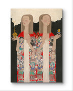 Prayer - Ink and Color on Silk 22.9'' × 30.9'' | Chinese Original Painting | Magic Bear Art