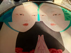 Prayer No.2 - Ink and Color on Silk 15.7'' × 15.7'' | Chinese Original Painting | Magic Bear Art