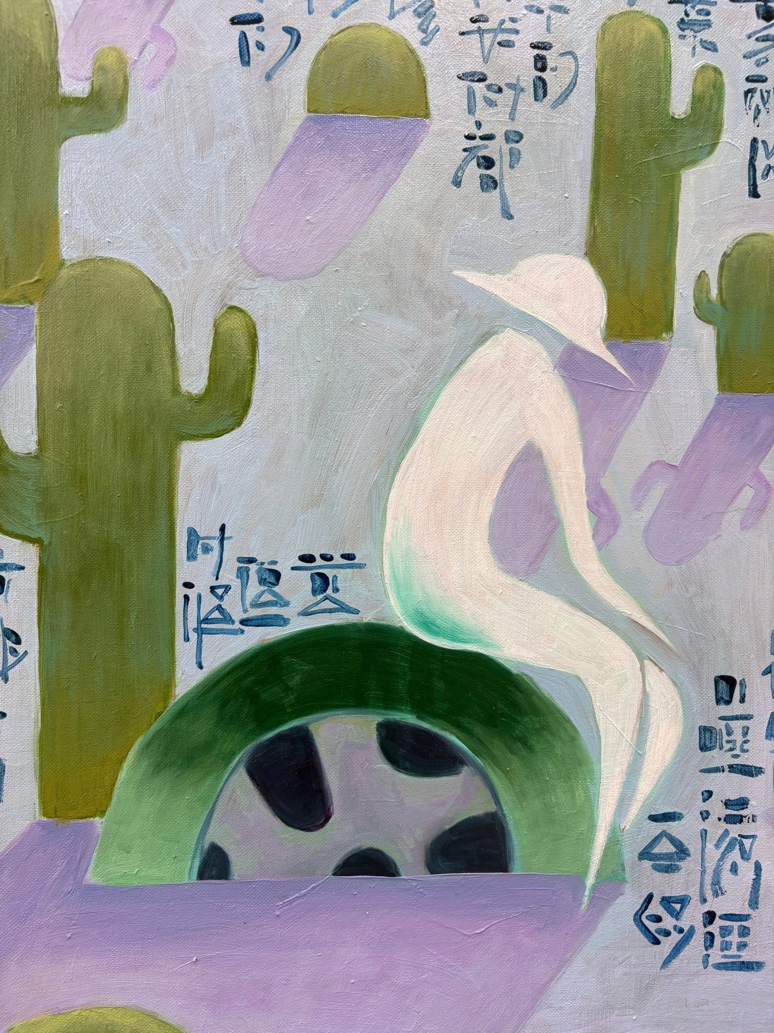 Road Movie - Oil on Canvas 31.5'' × 23.6'' | Chinese Original Painting | Magic Bear Art